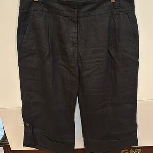 J Crew Black Linen Shorts. Ladies Size 6